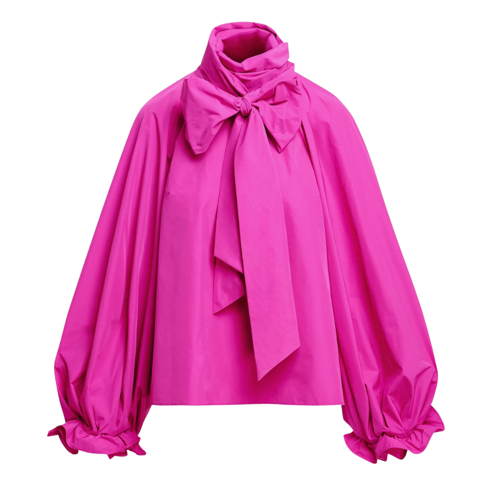 Keily Pussy Bow Tie bluse – Hot Magenta